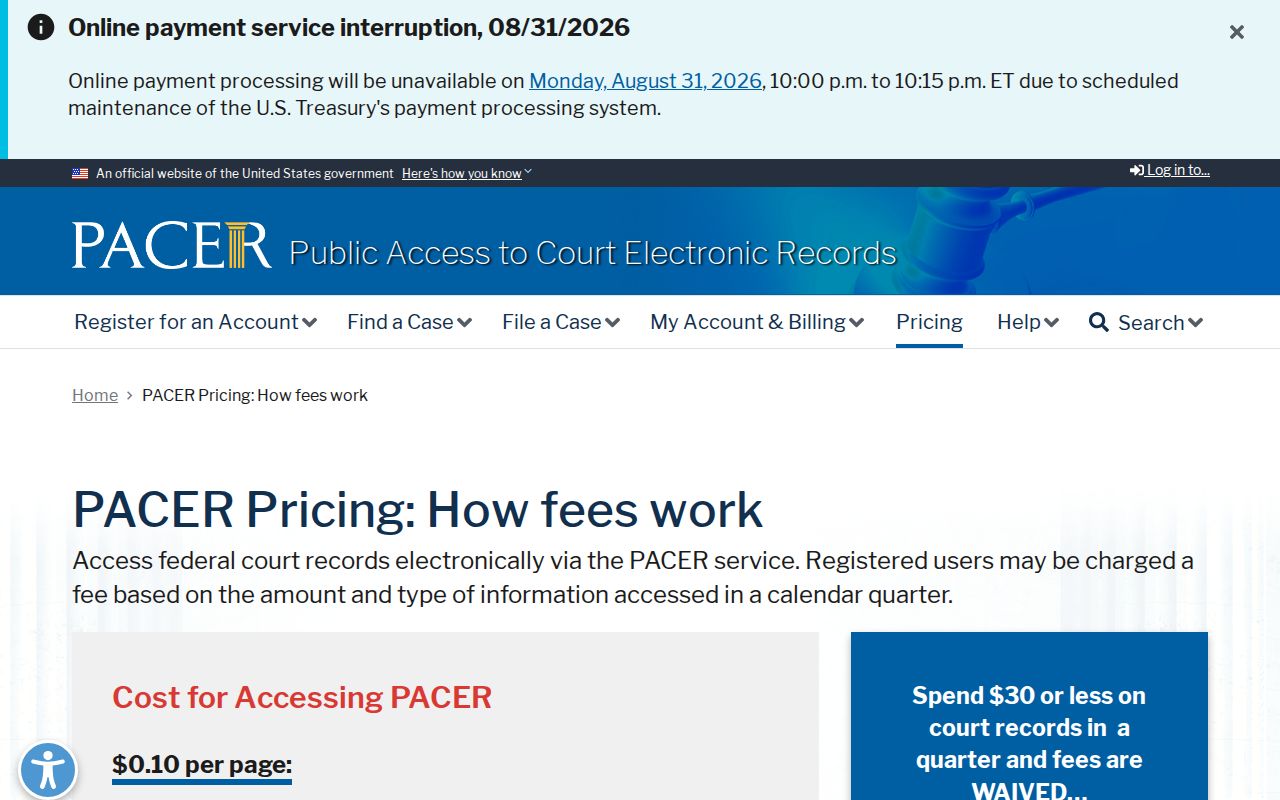 Yadkin County Boonville court docket federal PACER system distinction