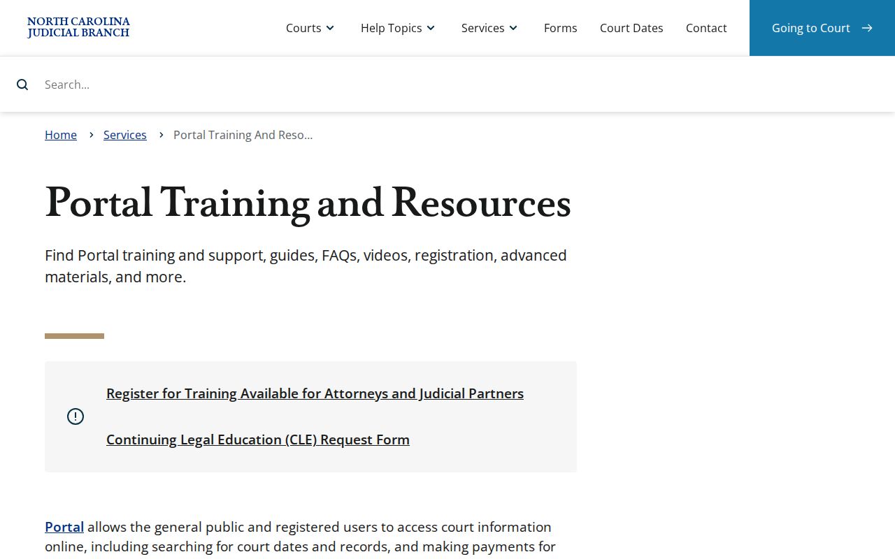 Yadkin County case search Smart Search training page