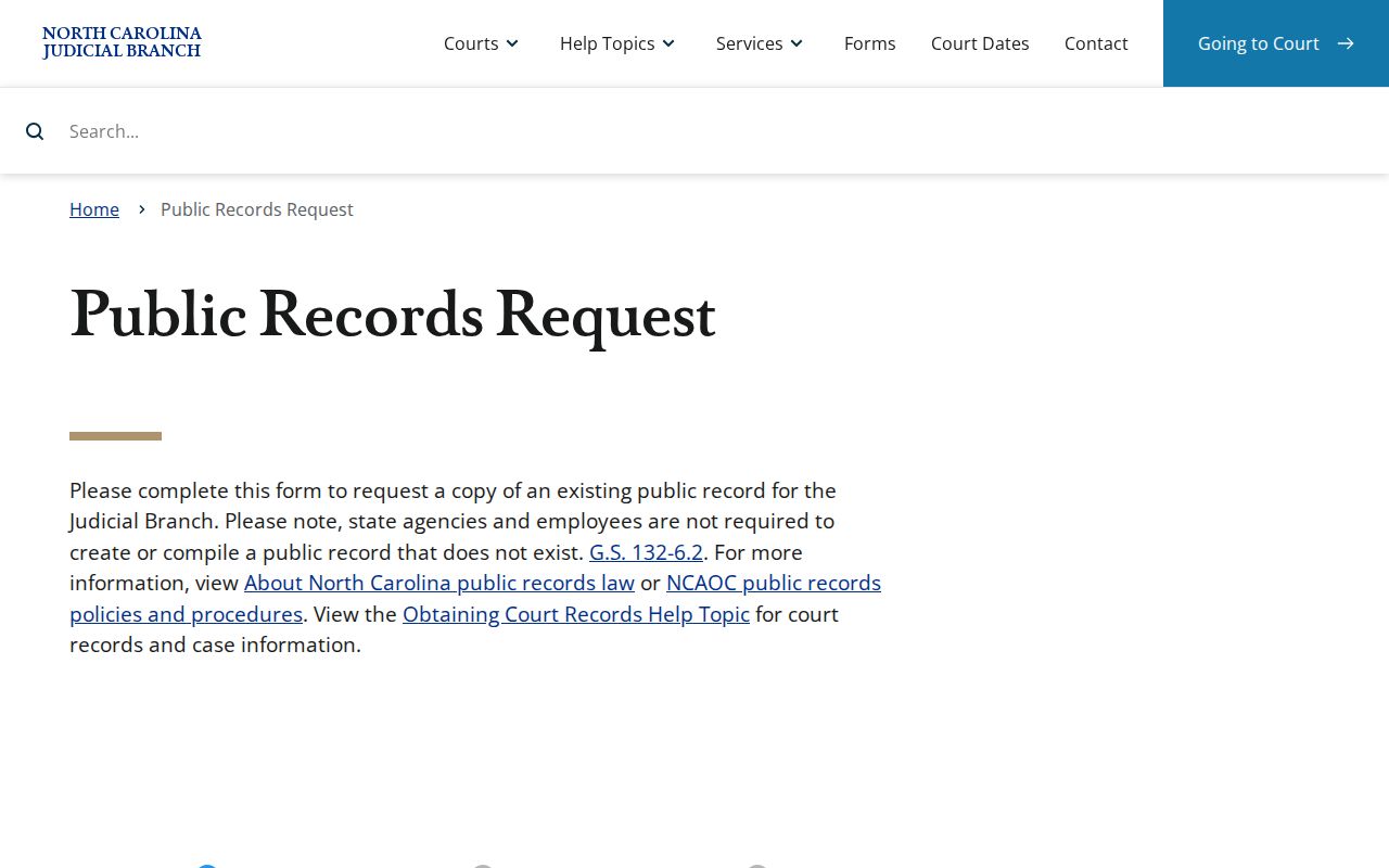 Yadkin County court records administrative request form