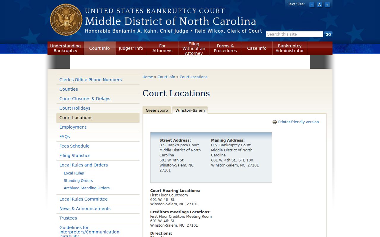 Yadkin County East Bend court docket federal bankruptcy location distinction