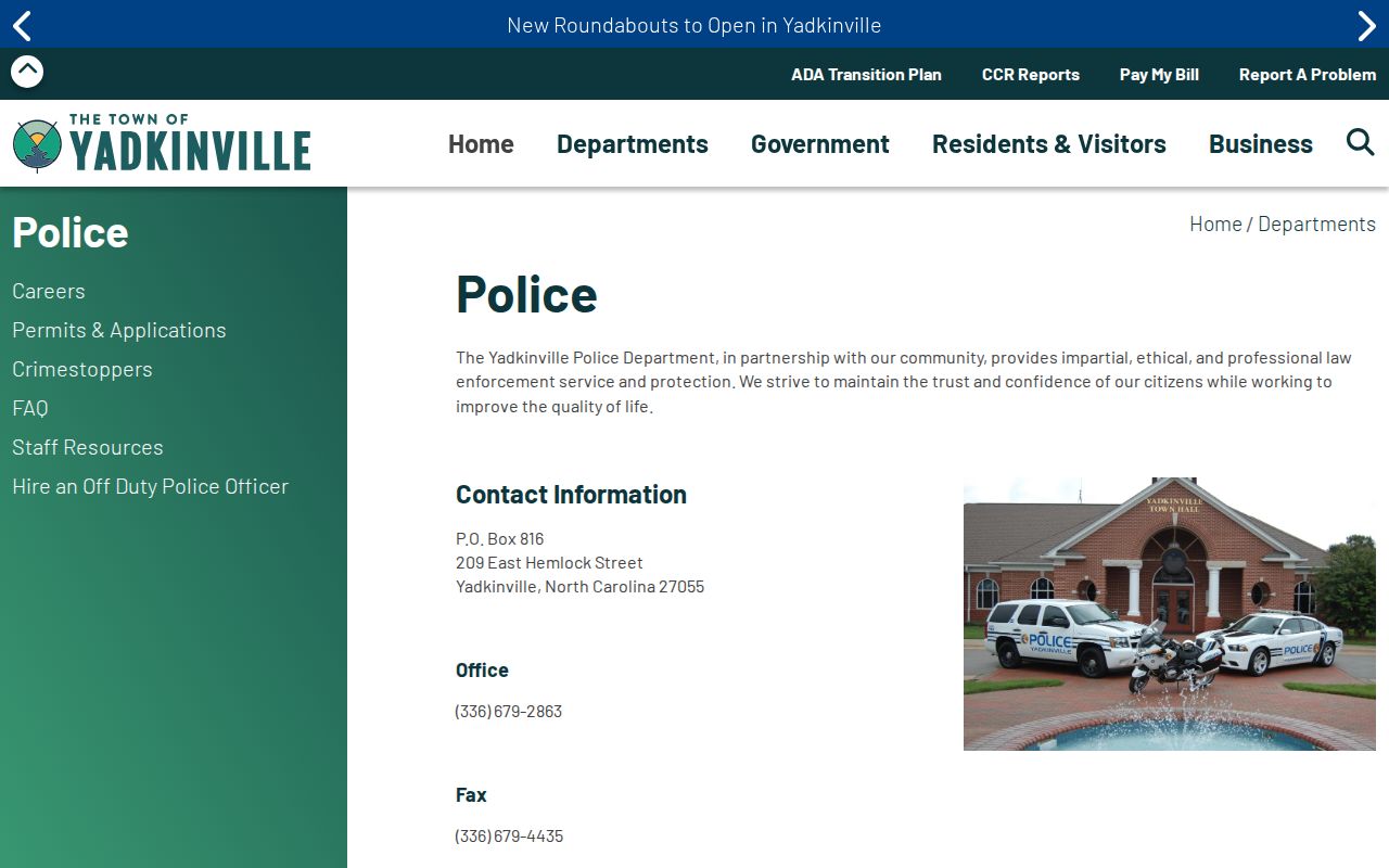 Yadkin County Yadkinville court docket public-safety office context